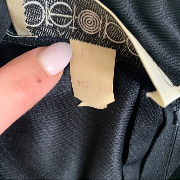 vintage Pretaporte patchwork dress / black + quilted skirt / women's size 10 - Picture 9 of 15